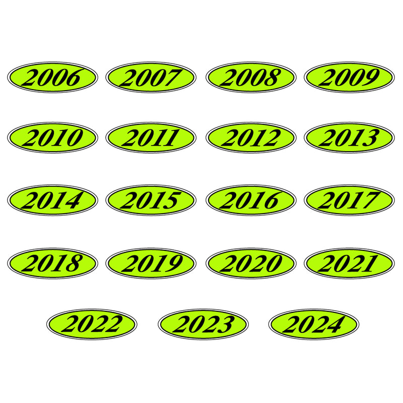 Load image into Gallery viewer, Neon Green &amp; Black Oval Year Model
