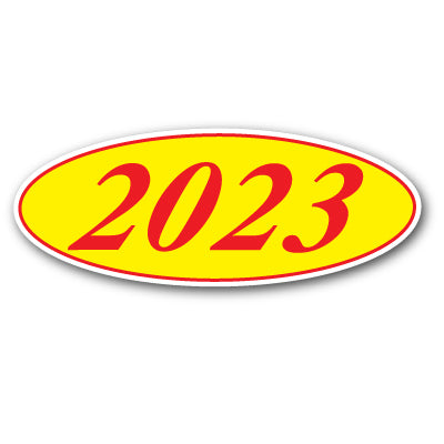 Load image into Gallery viewer, Red &amp; Yellow Oval Year Model
