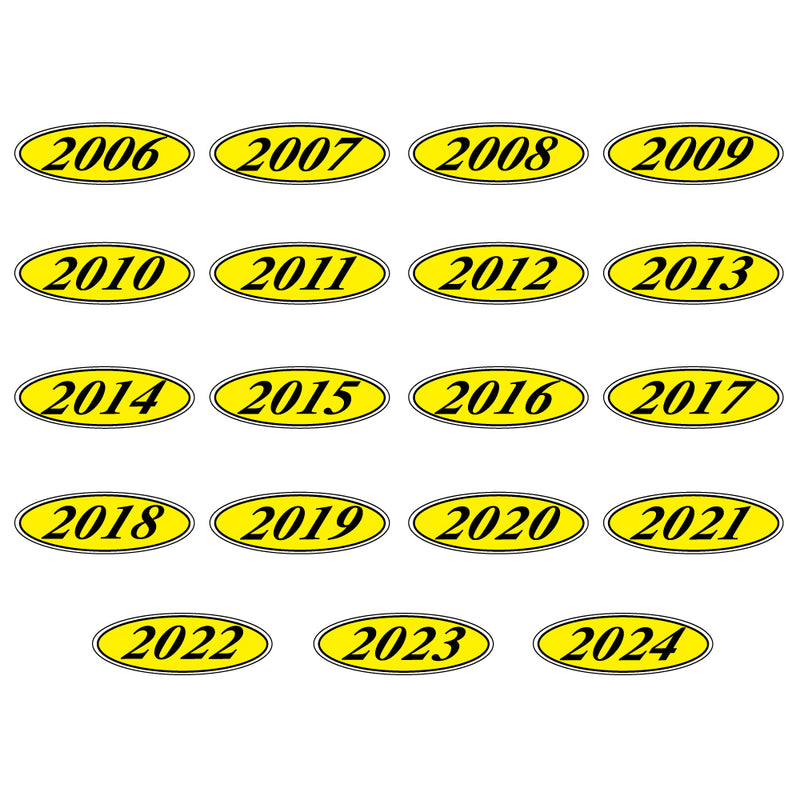 Load image into Gallery viewer, Black &amp; Yellow Oval Year Model
