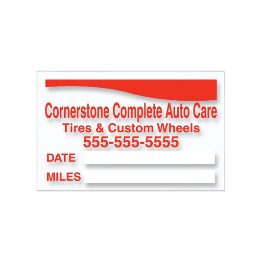 Service Reminder Custom Printed Stickers (2.75
