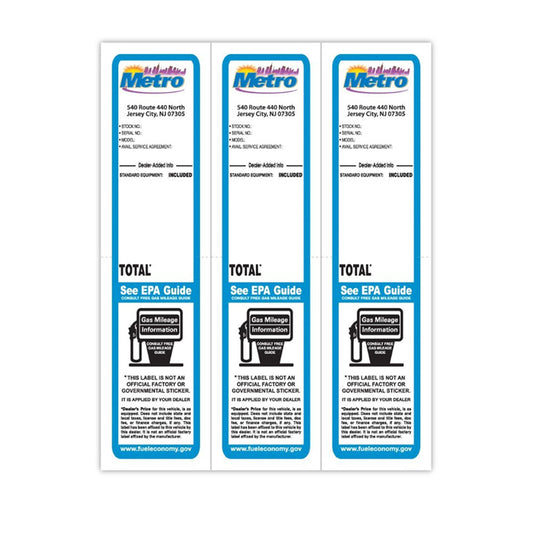 Custom Paper-Bak® Laser Forms - Pack of 50 ( 3 up - 2.75