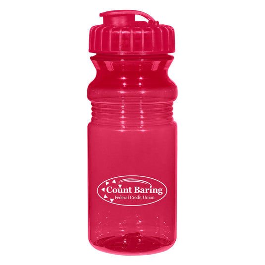 20 Oz. Poly-Clear Fitness Bottle With Super Sipper Lid