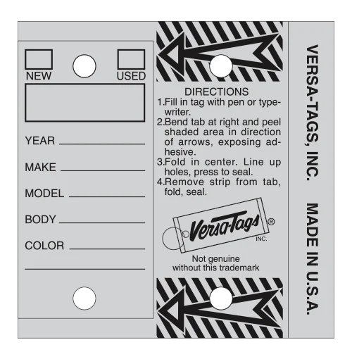 Load image into Gallery viewer, Genuine Versa-Tags® Key Tag with Rings (250)
