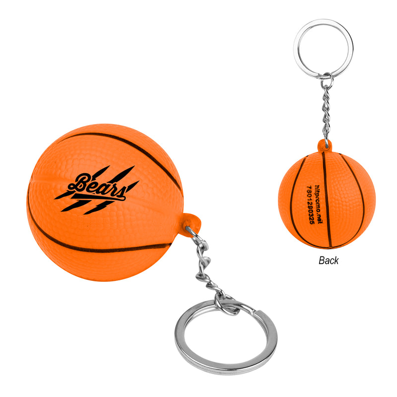 Load image into Gallery viewer, Basketball Stress Reliever Keychain
