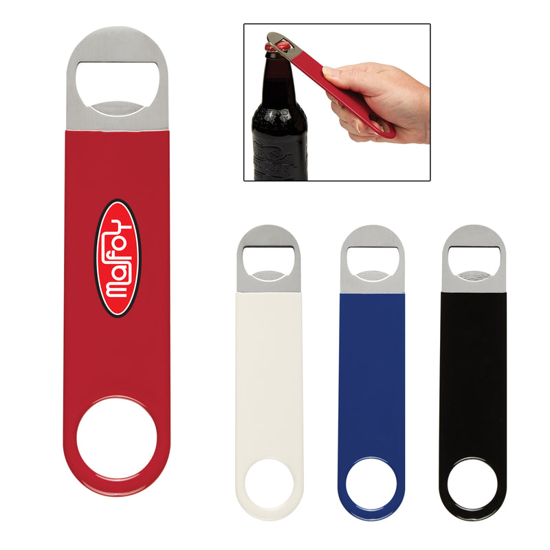 Load image into Gallery viewer, Large Vinyl Coated Stainless Steel Bottle Opener
