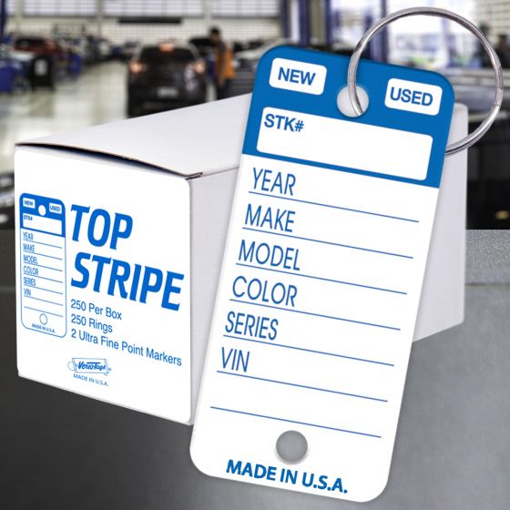 Load image into Gallery viewer, Versa-Tag® TOP STRIPE Key Tags (250)
