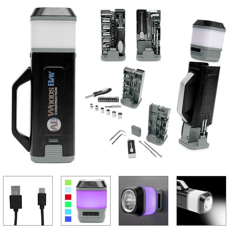 Load image into Gallery viewer, 24-Piece Tool Set With Rechargeable LED Light
