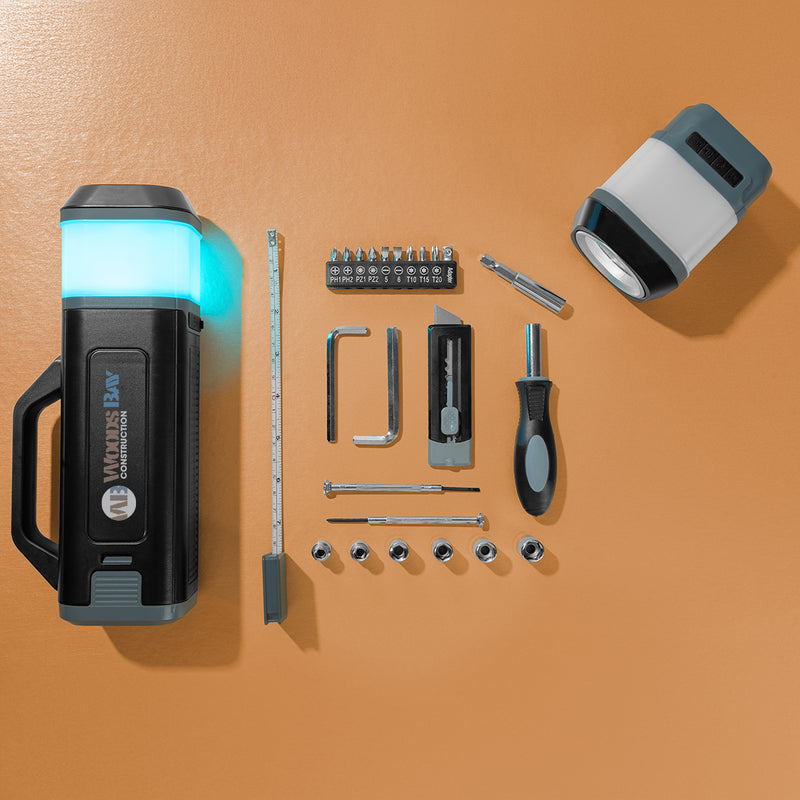 Load image into Gallery viewer, 24-Piece Tool Set With Rechargeable LED Light
