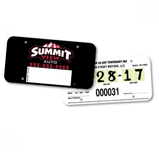 24mil Polyboard Drive Out Auto Tags - 2 Color
