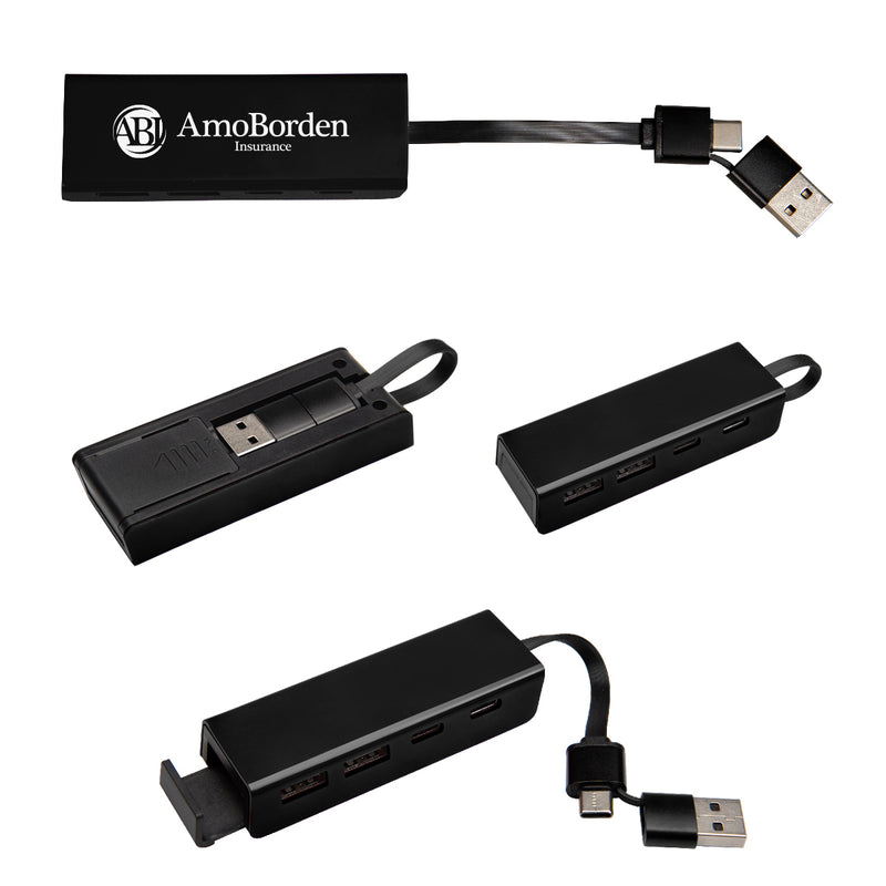 Load image into Gallery viewer, RABS Type-C &amp; USB Hub With Phone Stand
