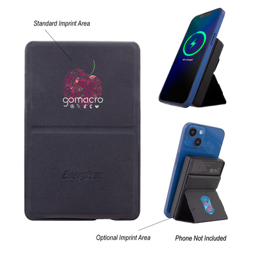 5,000 mAh EnergizerA Mag-N-Kicka Wireless Charger Power Bank And Phone Stand