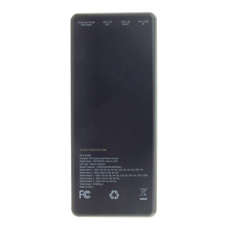 Load image into Gallery viewer, 27,000 mAh Energizer® 65W Laptop Power Bank
