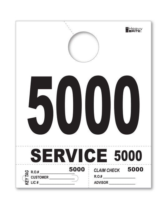 Heavy Brite 4 Part Service Dispatch Numbers ( White )