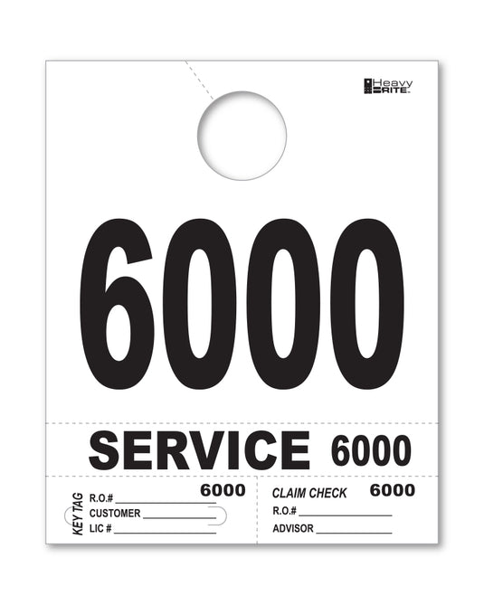 Heavy Brite 4 Part Service Dispatch Numbers ( White )