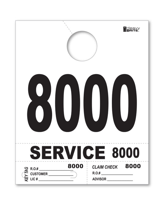 Heavy Brite 4 Part Service Dispatch Numbers ( White )