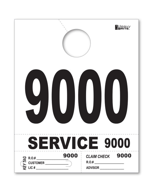 Heavy Brite 4 Part Service Dispatch Numbers ( White )