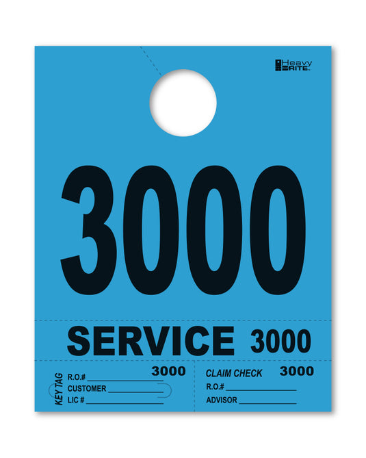 Heavy Brite 4 Part Service Dispatch Numbers ( Blue )