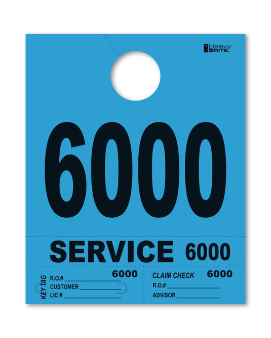 Heavy Brite 4 Part Service Dispatch Numbers ( Blue )