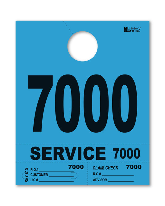 Heavy Brite 4 Part Service Dispatch Numbers ( Blue )