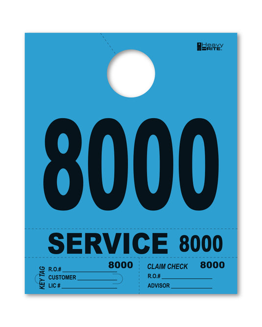 Heavy Brite 4 Part Service Dispatch Numbers ( Blue )