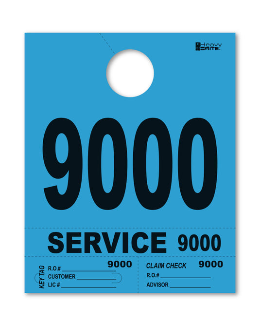 Heavy Brite 4 Part Service Dispatch Numbers ( Blue )