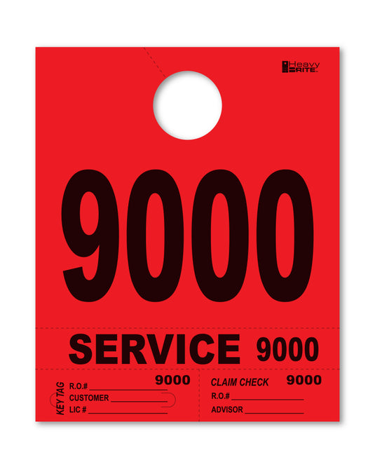 Heavy Brite 4 Part Service Dispatch Numbers ( Red )