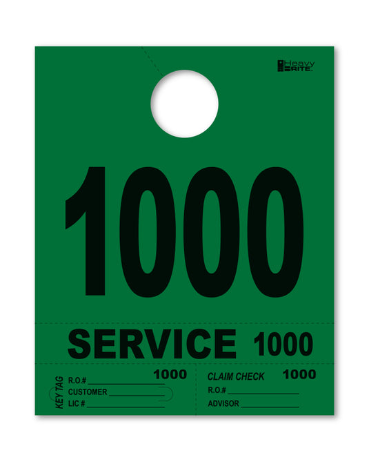 Heavy Brite 4 Part Service Dispatch Numbers ( Green )