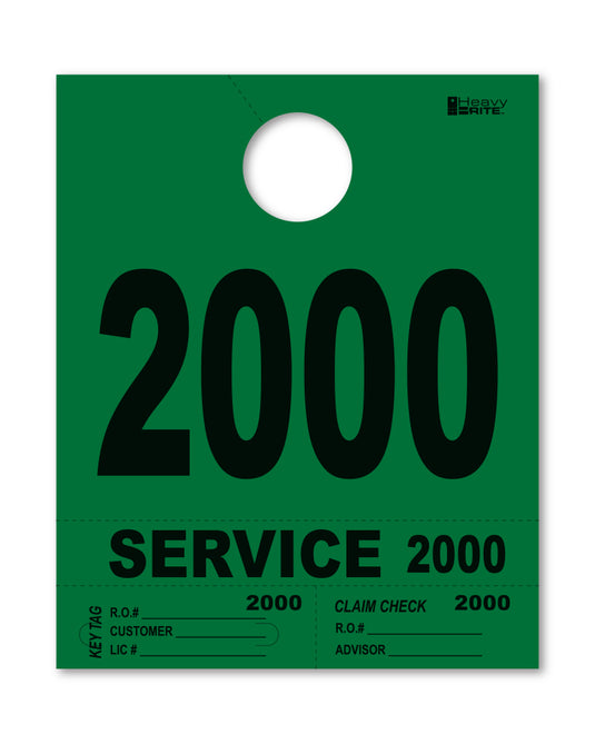 Heavy Brite 4 Part Service Dispatch Numbers ( Green )