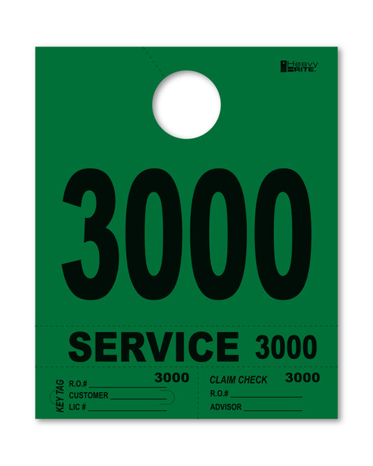 Heavy Brite 4 Part Service Dispatch Numbers ( Green )