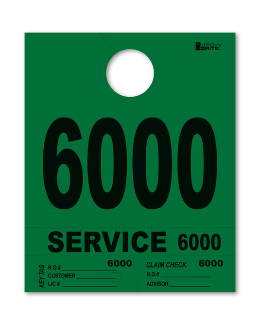 Heavy Brite 4 Part Service Dispatch Numbers ( Green )