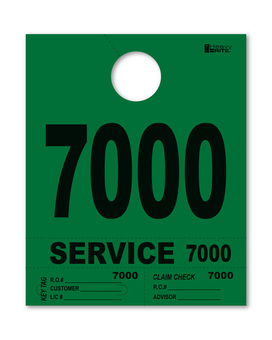 Heavy Brite 4 Part Service Dispatch Numbers ( Green )