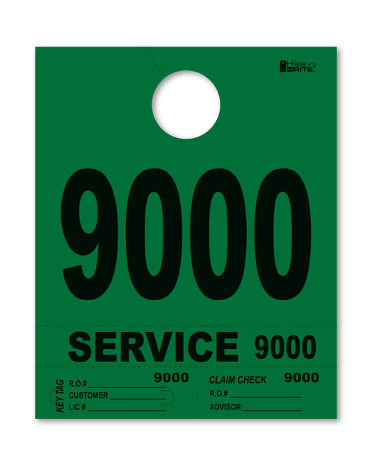 Heavy Brite 4 Part Service Dispatch Numbers ( Green )