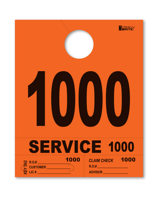 Heavy Brite 4 Part Service Dispatch Numbers ( Orange )