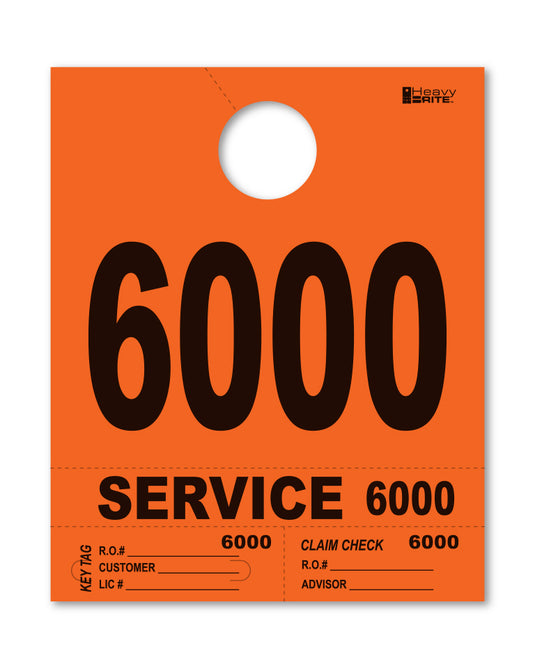 Heavy Brite 4 Part Service Dispatch Numbers ( Orange )