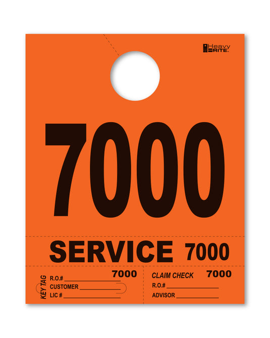 Heavy Brite 4 Part Service Dispatch Numbers ( Orange )
