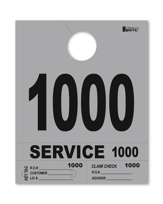 Heavy Brite 4 Part Service Dispatch Numbers ( Gray )