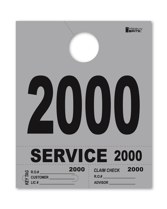 Heavy Brite 4 Part Service Dispatch Numbers ( Gray )