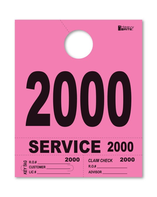 Heavy Brite 4 Part Service Dispatch Numbers ( Pink )