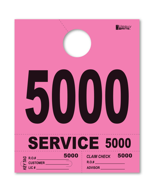 Heavy Brite 4 Part Service Dispatch Numbers ( Pink )