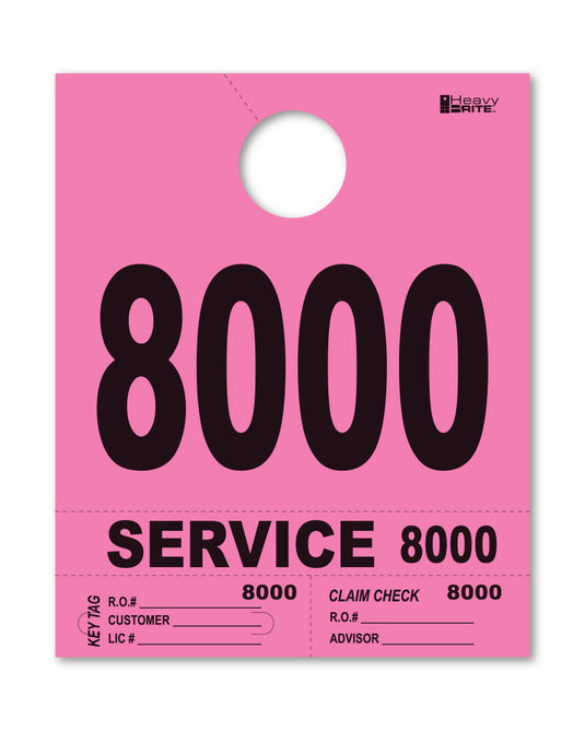 Heavy Brite 4 Part Service Dispatch Numbers ( Pink )