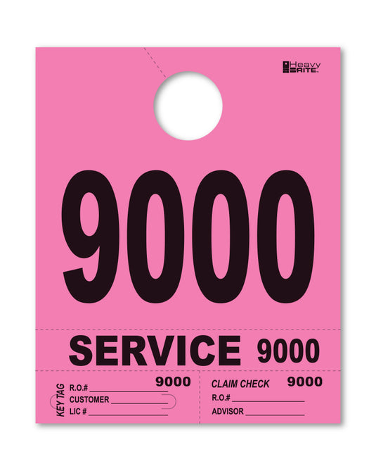 Heavy Brite 4 Part Service Dispatch Numbers ( Pink )