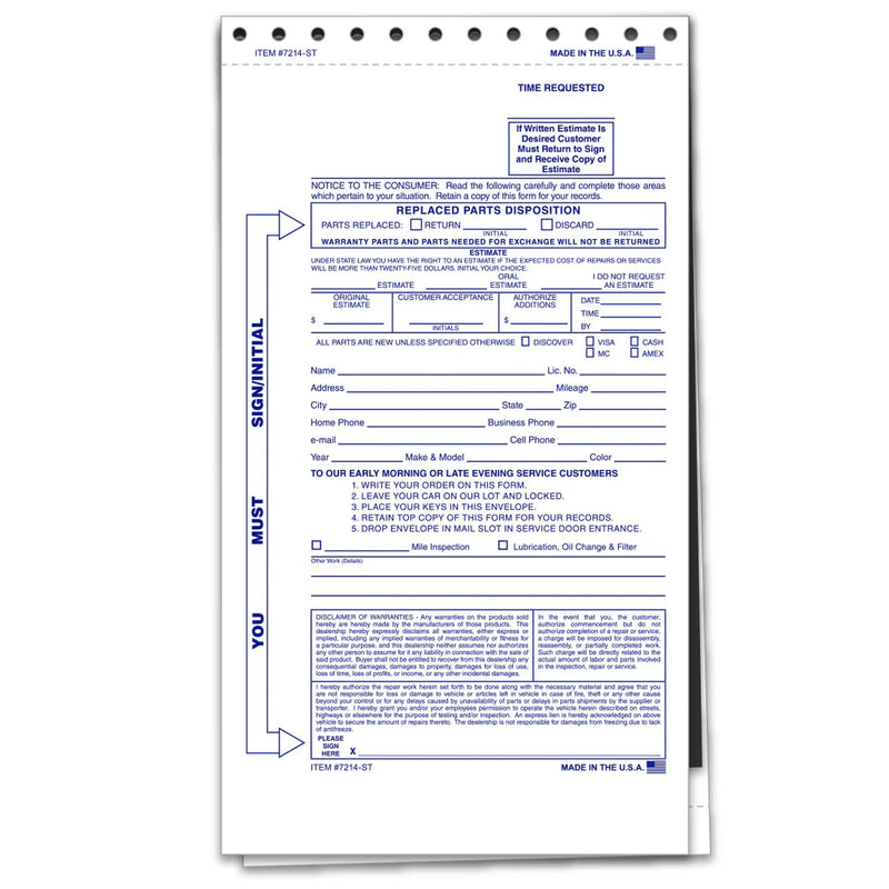 Load image into Gallery viewer, 2 Part After Hours Envelope State - NDE-2 PART - Qty. 100
