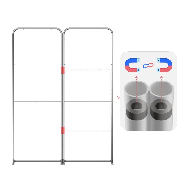 Load image into Gallery viewer, Magnetic Curved Fabric Banner Stand
