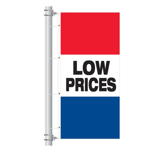 Load image into Gallery viewer, 3.5ft x 7.5ft  Drape Flag with Sleeves - Horizontal Slogan
