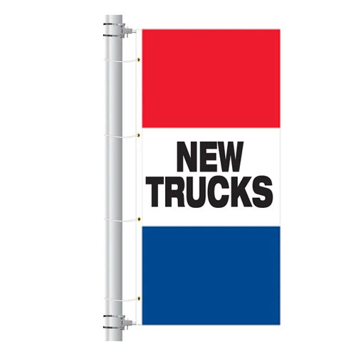 Load image into Gallery viewer, 3.5ft x 7.5ft  Drape Flag with Sleeves - Horizontal Slogan
