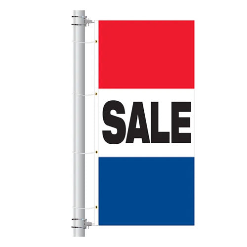 Load image into Gallery viewer, 3.5ft x 7.5ft  Drape Flag with Sleeves - Horizontal Slogan
