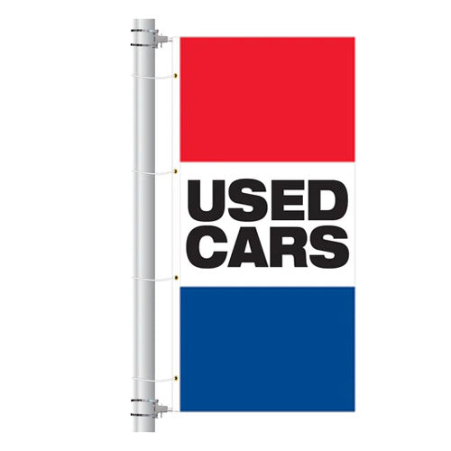 Load image into Gallery viewer, 3.5ft x 7.5ft  Drape Flag with Sleeves - Horizontal Slogan
