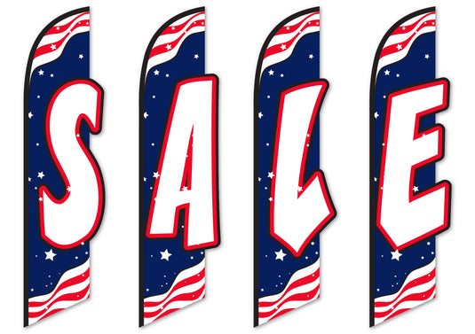 3-D Swooper Flag Sale Kit of 4