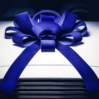 Blue 30-inch velvet bow with magnetic base, perfect for decorations and craft projects, by My Store.