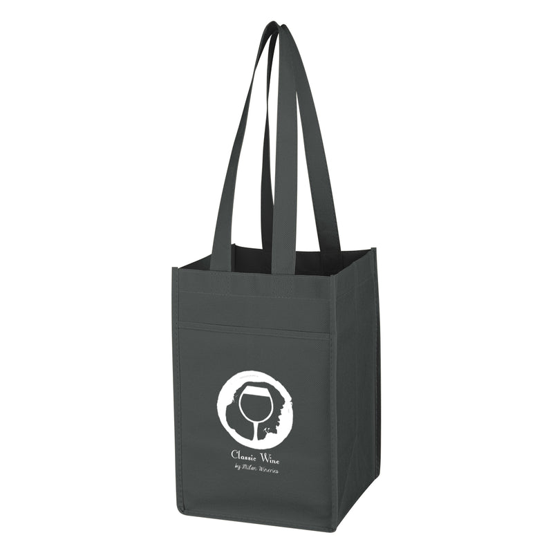 Load image into Gallery viewer, Non-Woven 4 Bottle Wine Tote Bag
